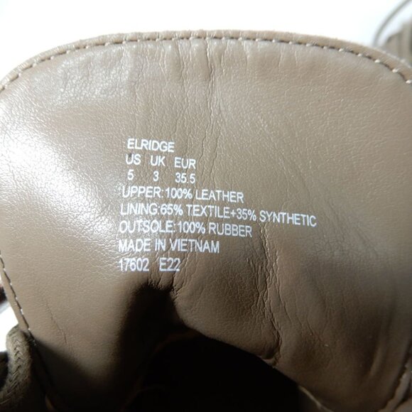 Lauren Ralph Lauren Elridge Lace Up Ankle Boots Size 5 Gray Suede Lug Sole NEW - Picture 9 of 10